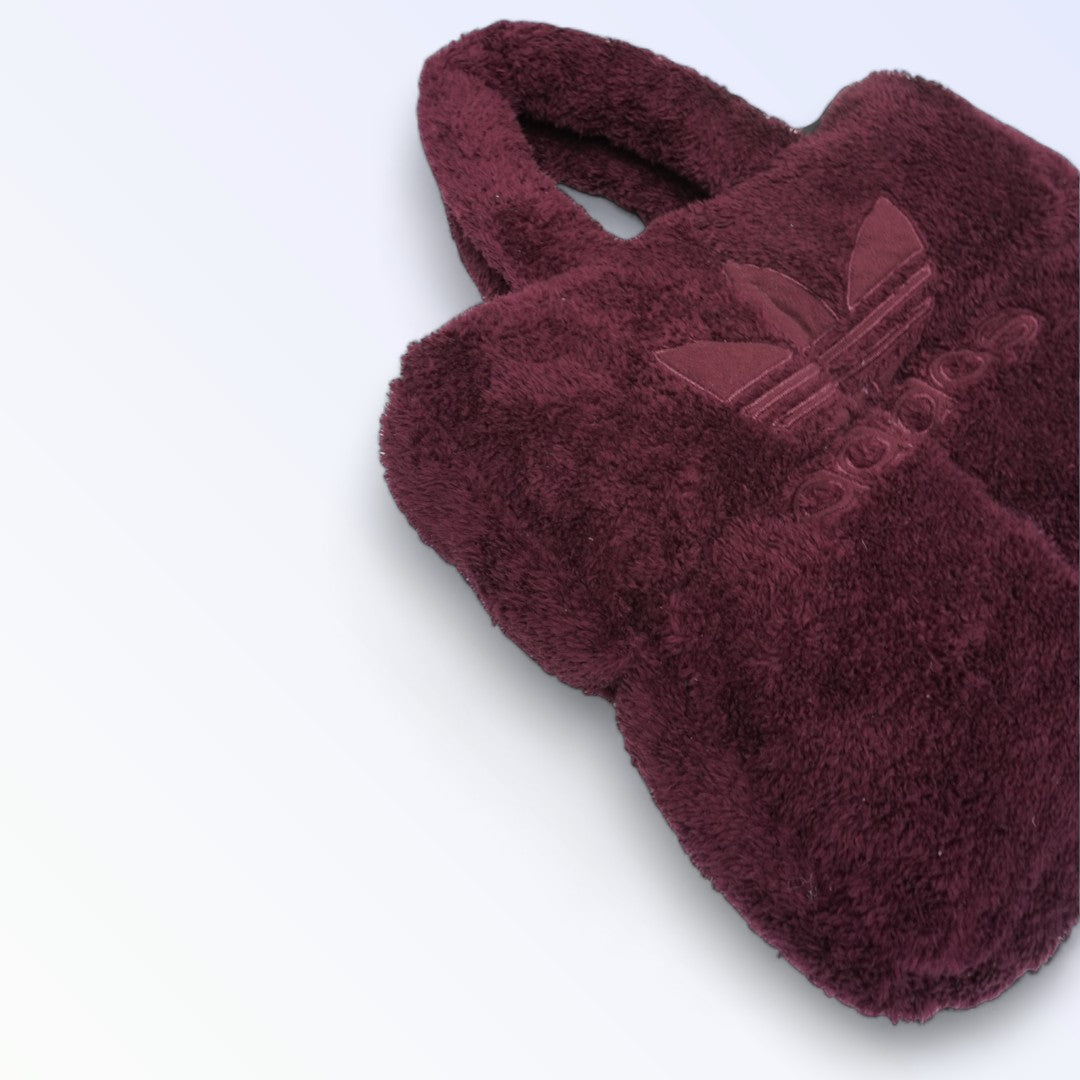 Puffer bag fluffy red