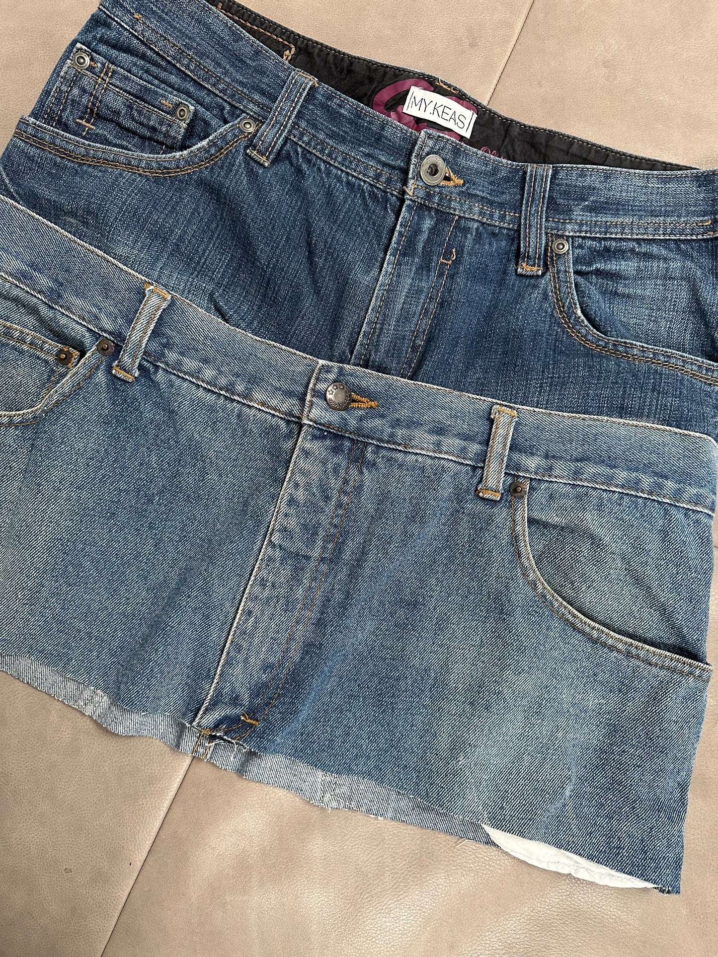 Reworked Denim Skirt
