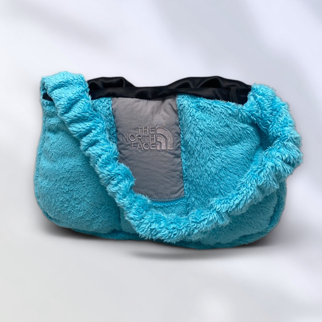 Reworked baby blue shoulder bag