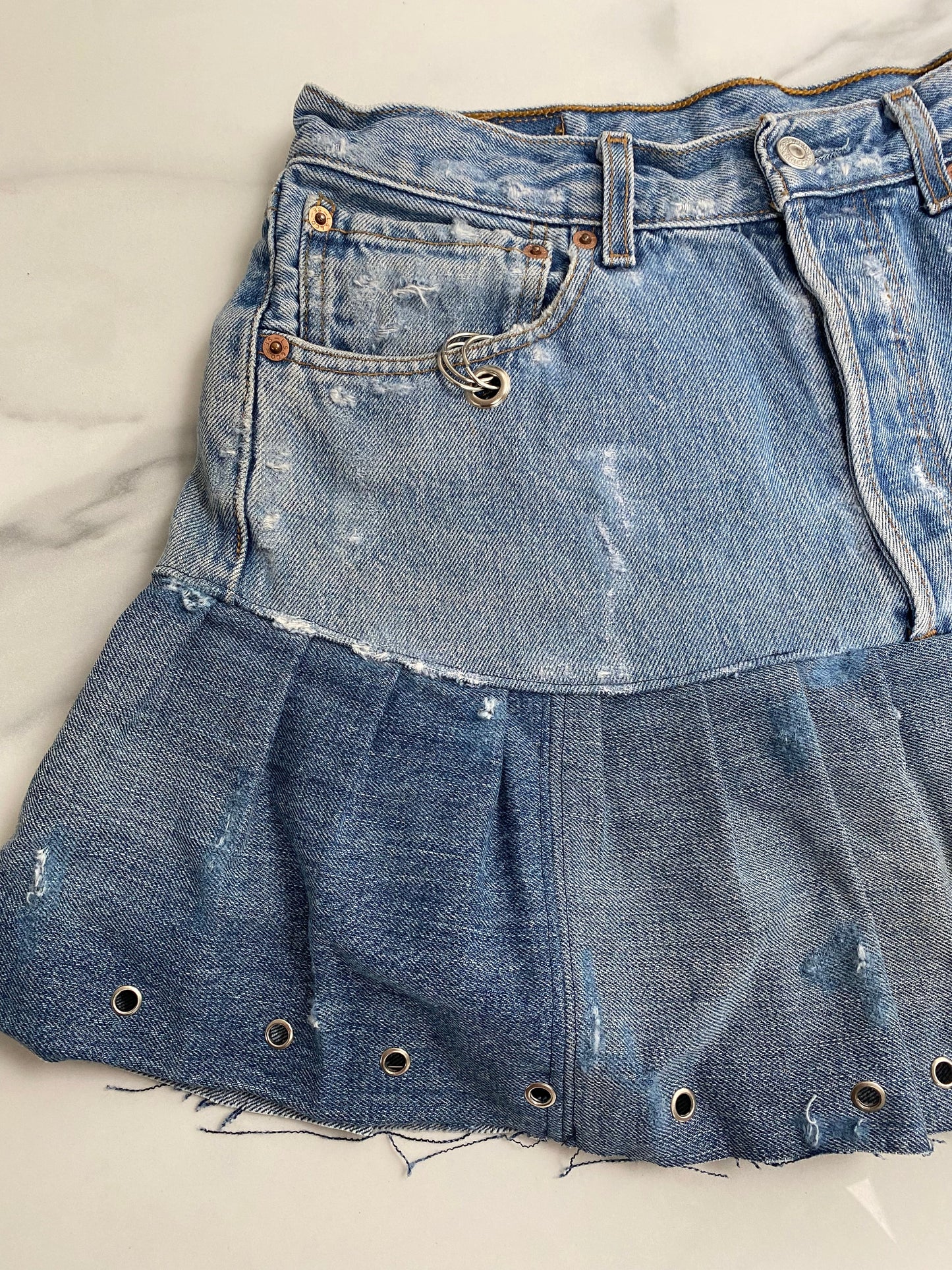 Reworked Denim Skirt