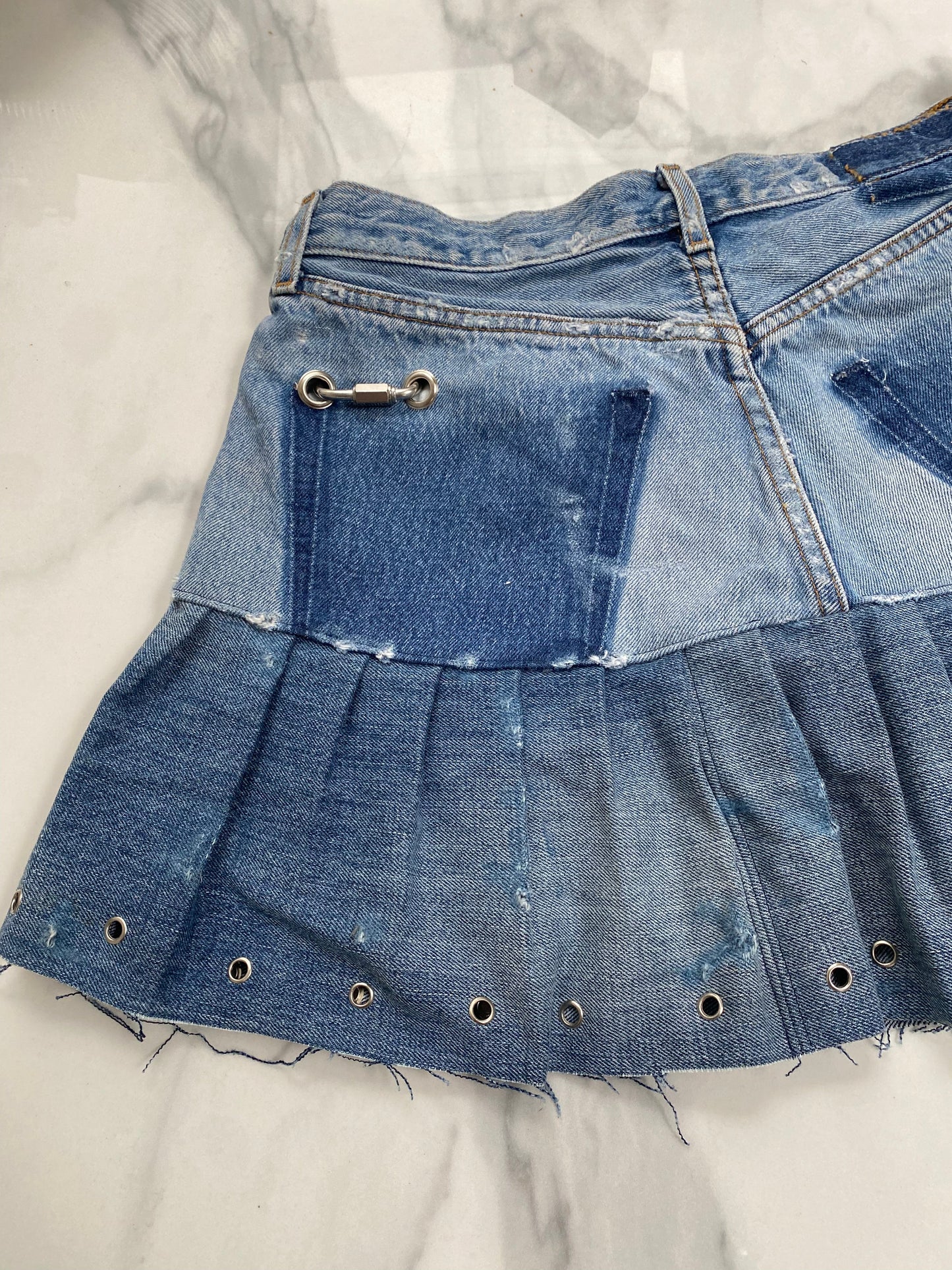 Reworked Denim Skirt