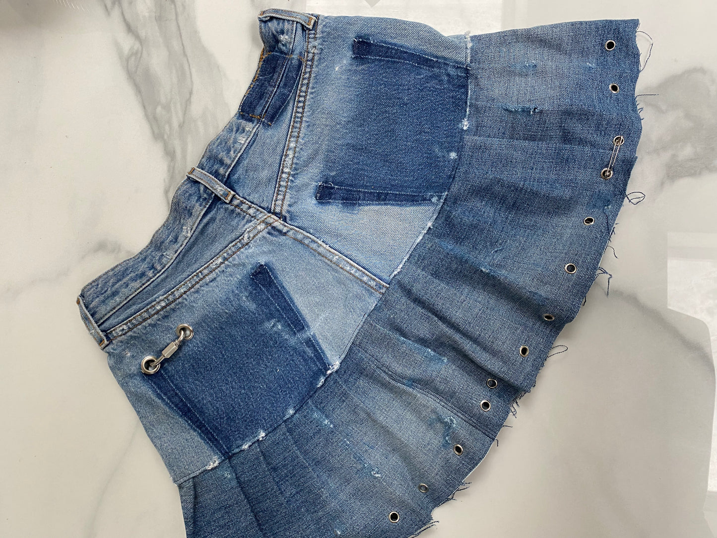 Reworked Denim Skirt