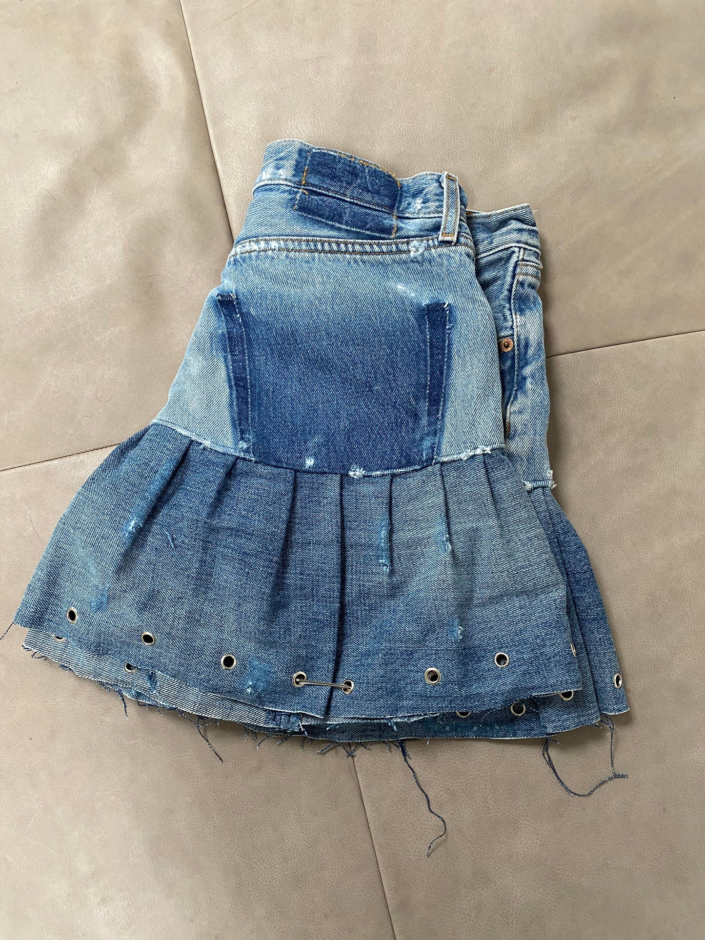Reworked Denim Skirt
