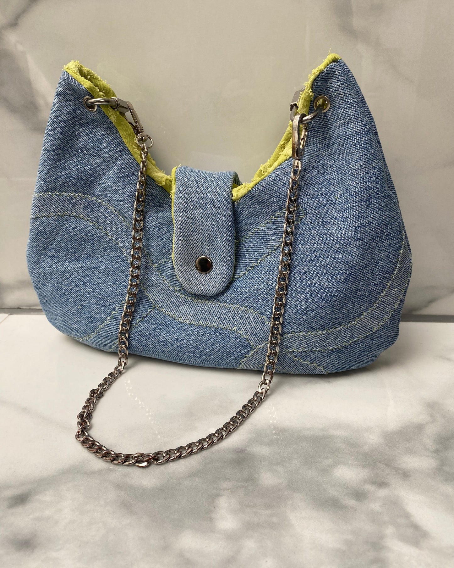 Reworked Denim Shoulder Bag