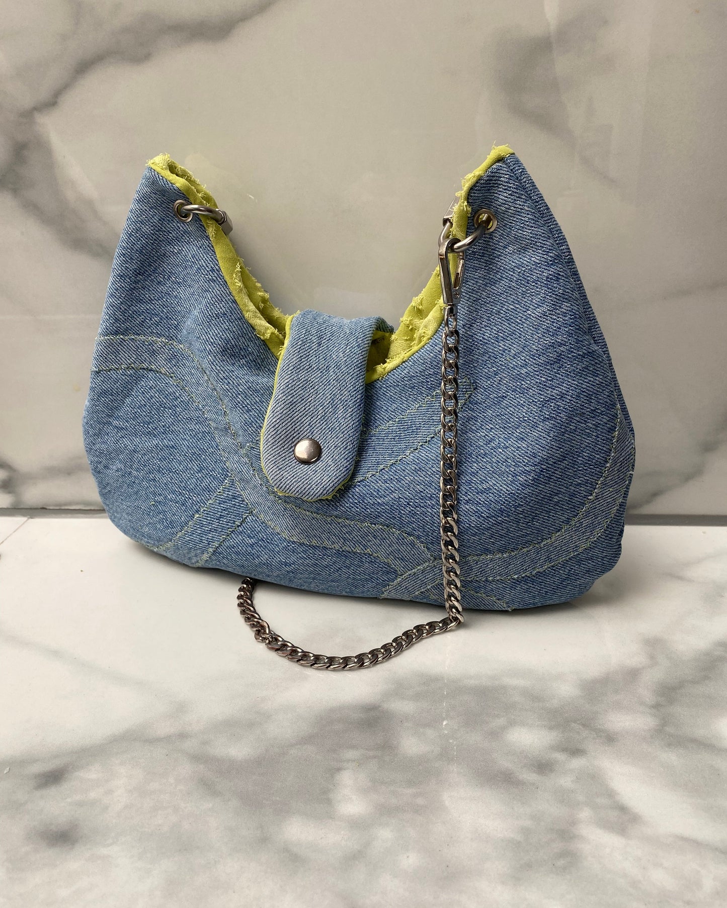 Reworked Denim Shoulder Bag