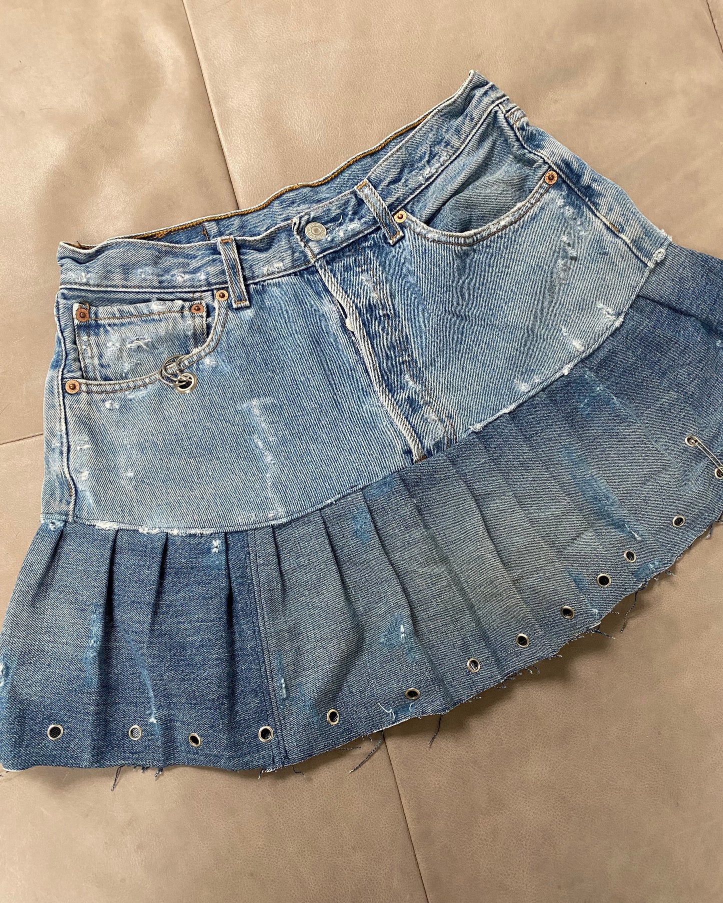 Reworked Denim Skirt